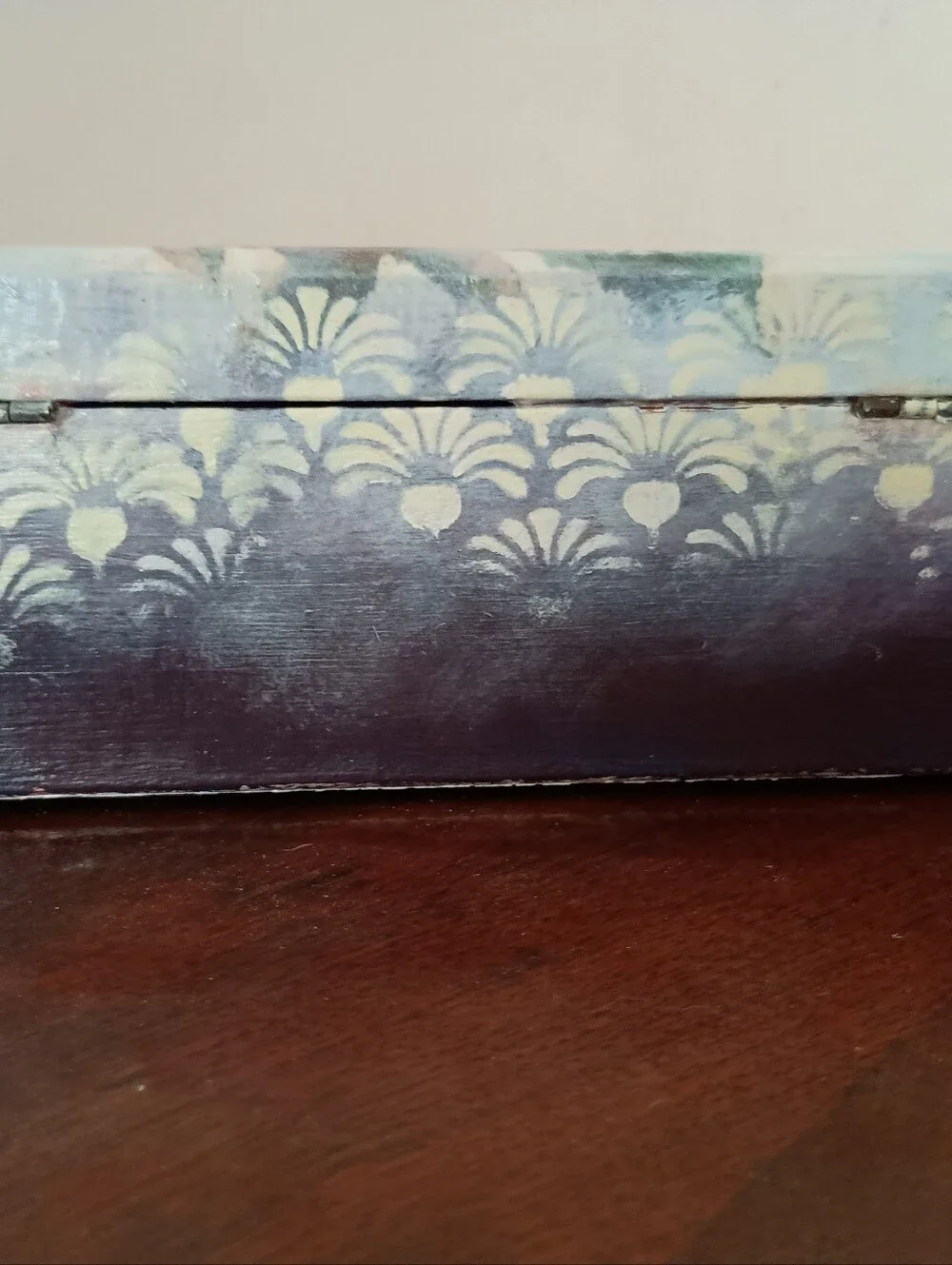 Vng Upcycled Paint/Decoupage Floral Jewelry Box